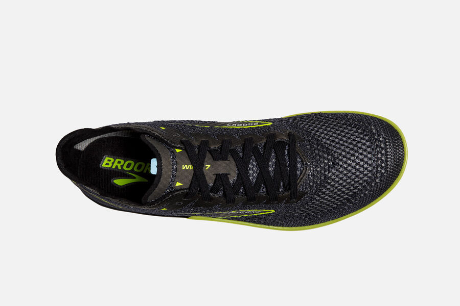 Brooks Wire v7 Spikes Shoes - Mens - Black/Green - ZG1064932